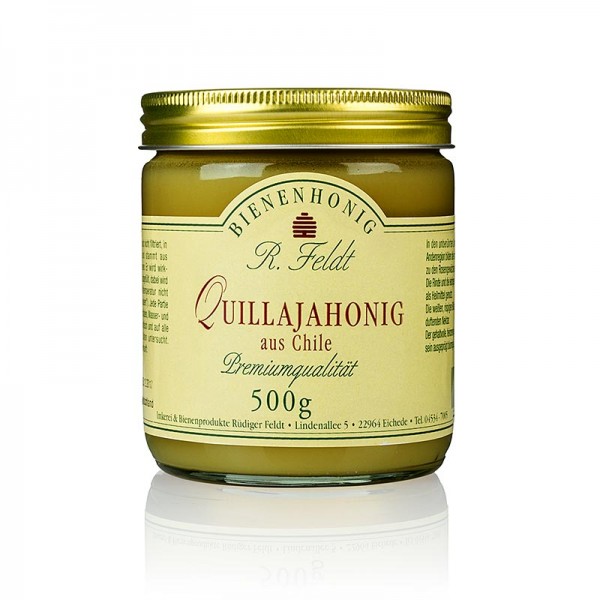 R. Feldt Bienenhonig - Quillaja-Honig Chile dunkelgelb cremig aromatisch nussig