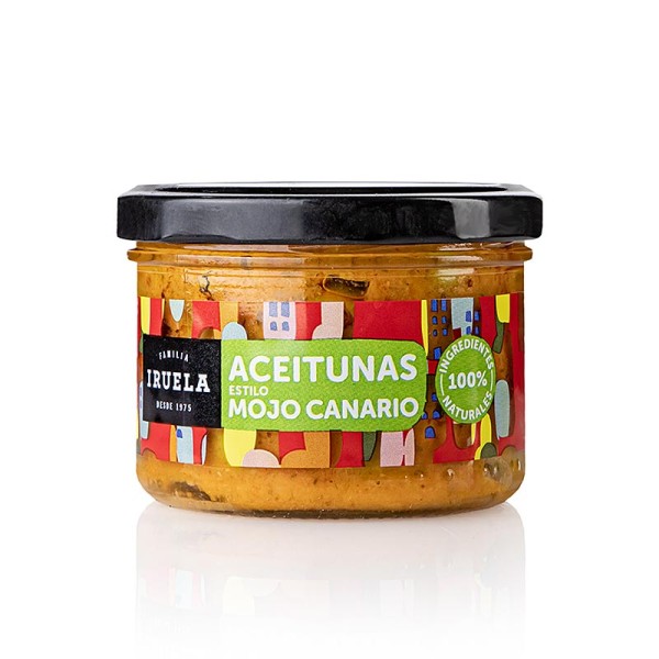 Iruela - Aceitunas Mojo Canario Manzanilla Oliven ohne Kerne in Mojo Sauce Iruela