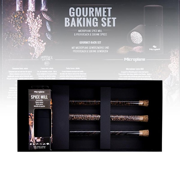 Microplane - Microplane Geschenkset Gourmet-Back-Set Gewürzmühle + Gewürze