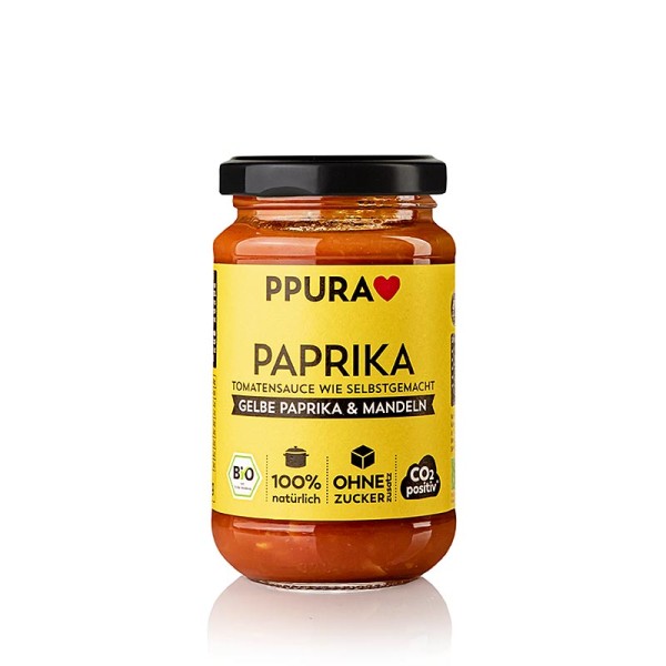 Ppura - Ppura Sugo Paprika - mit gelber Paprika und Mandeln BIO