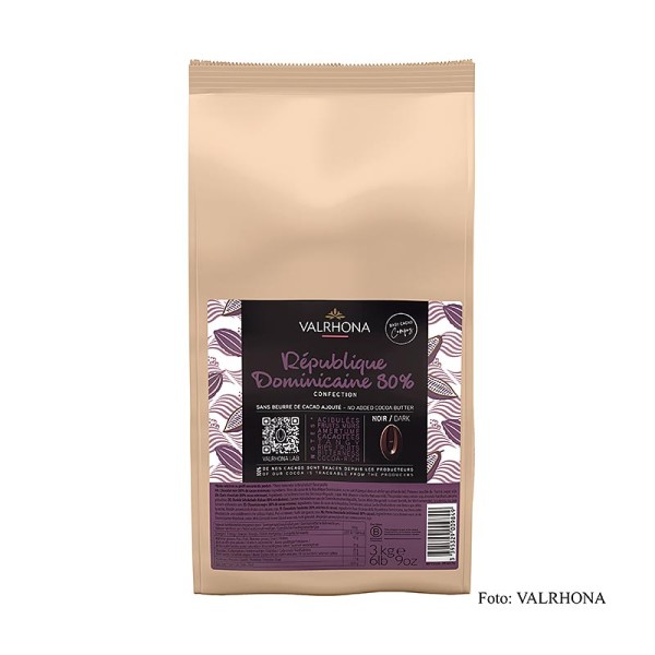 Valrhona - Valrhona Compoz Schokoladen - Kakaobasis Domin. Republik 80% Callets