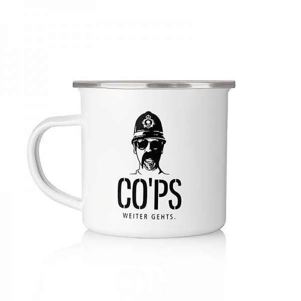 CO´PS drinks - Cops Metallbecher Knast Tasse mit Logo