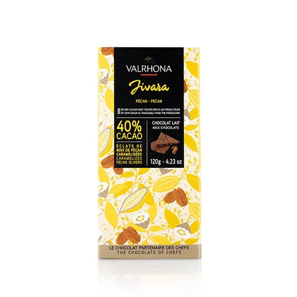 Valrhona - Valrhona Jivara - Vollmilchschokolade karamellisierten Pecannuss 40% Kakao