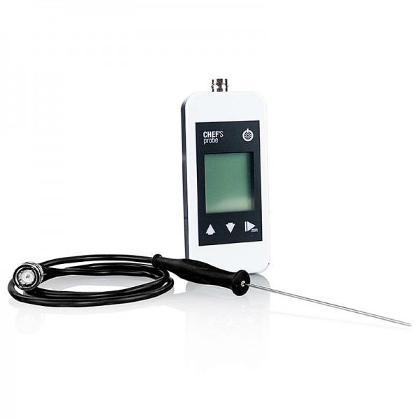 Chef´s Probe - Chef´s Probe Thermometer m. Digitalanzeige Einstechf. 80cm Kabel 1.5mm weiß