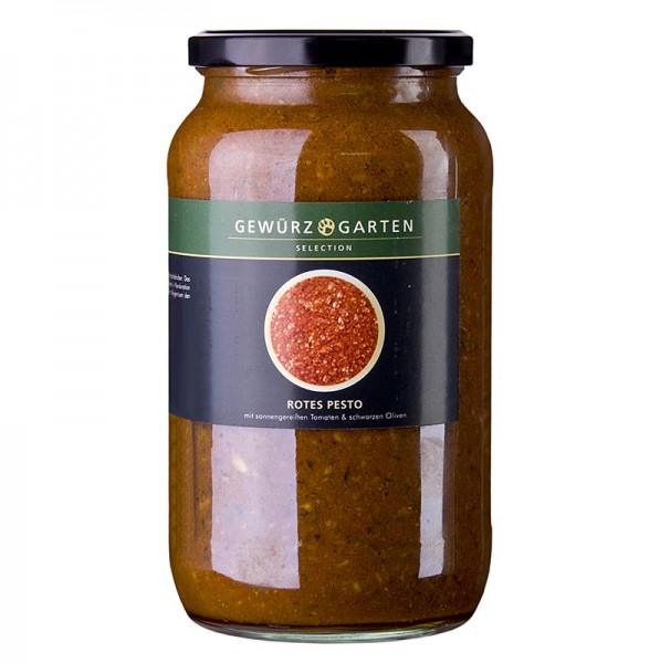 Gewürzgarten Selection - Gewürzgarten Rotes Pesto mit sonnengereiften Tomaten und schwarzen Oliven