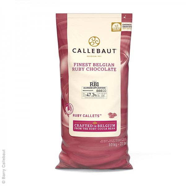Callebaut - Ruby - Rosa Schokolade (47.3%) Callets Couverture Callebaut