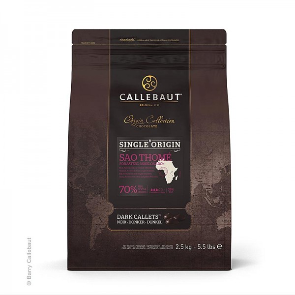 Callebaut - Origine Sao Thomé dunkle Couverture Callets 70% Kakao
