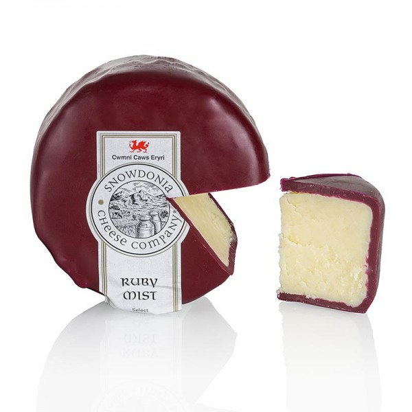 Snowdonia - Snowdonia - Ruby Mist Cheddar Käse mit Port und Brandy brauner Wachs