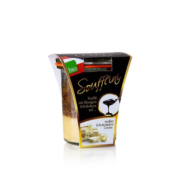 Soufflini - Soufflini - Schokoladensouffle mit flüssigem Kern weiße Schokolade BIO