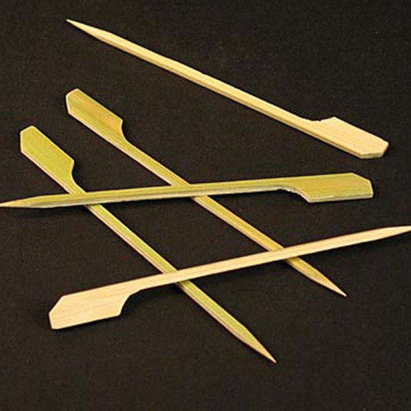 Deli-Vinos Kitchen Accessories - Bambus-Spieße mit Blattende 12cm