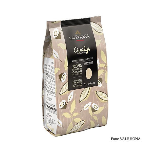 Valrhona - Opalys weiße Couverture Callets 33% Kakaobutter