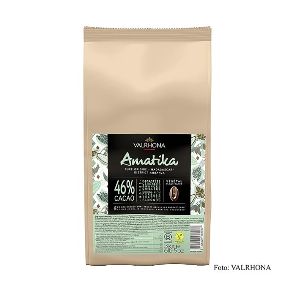 Valrhona - Valrhona AMATIKA VEGANE dunkle Couverture 46 % Kakao (51470)