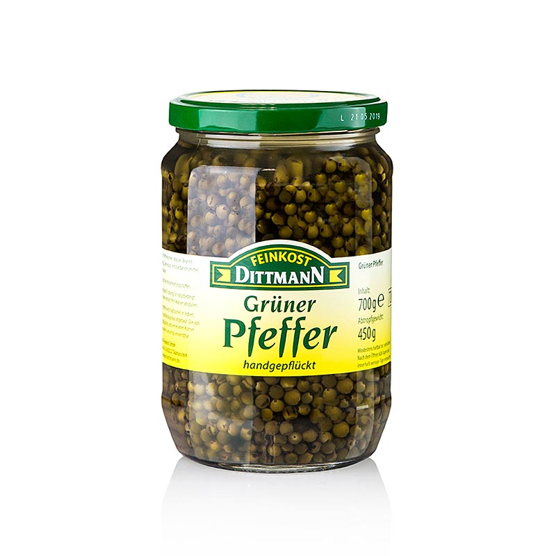 Grüner Pfeffer in Salzlake 720 ml, Abtropfgewicht 450 g | Pfeffer ...