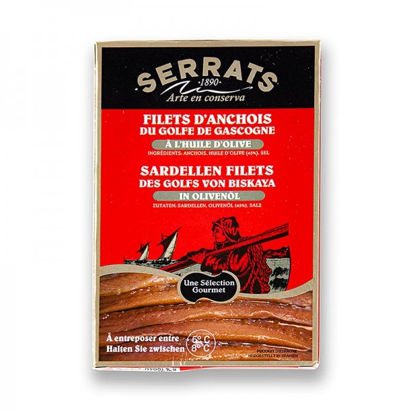 Serrats - Sardellenfilets Premium Qualität in Olivenöl Serrats