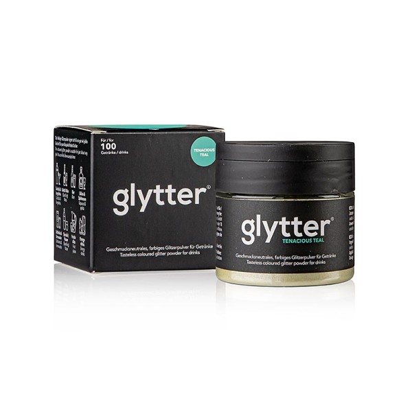Glytter - glytter Tenacious Teal Lebensmittelglitzerpuder (Türkis)