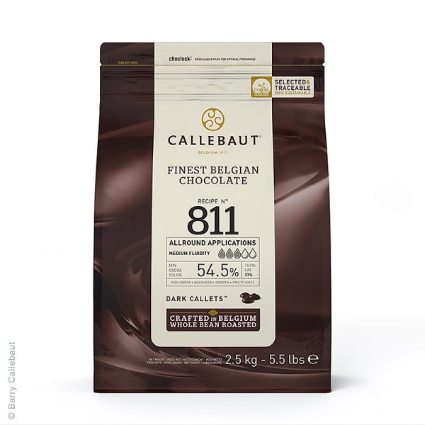 Callebaut - Zartbitterschokolade Callets 54.5% Kakao