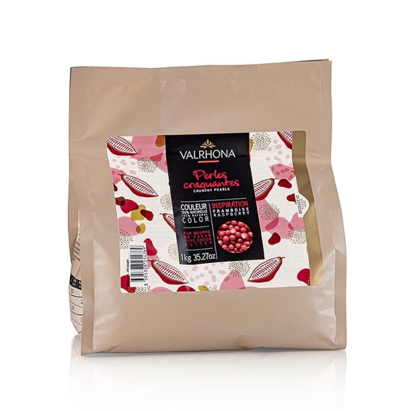 Valrhona - Valrhona Inspiration Himbeer Knusper Perlen Himbeerrot 1 kg Perles Craquantes