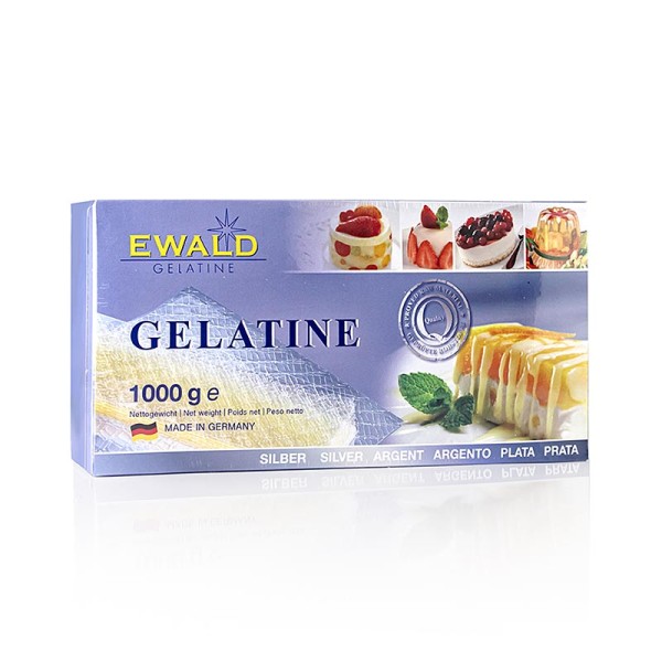 Ewald Gelantine - Blatt-Gelatine - Silber 160 Bloom