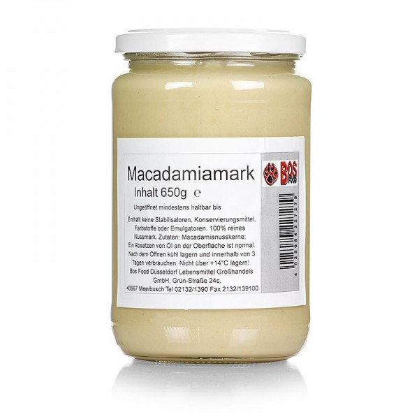 Bos Food - BOS FOOD Macadamia-Mark 100% Mark ohne Zusatzstoffe