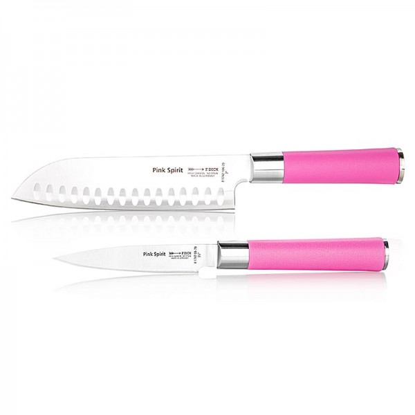 Dick-Messer - Pink Spirit Messer Set 2 tlg.(Officemesser + Santoku mit Kullenschliff) Dick