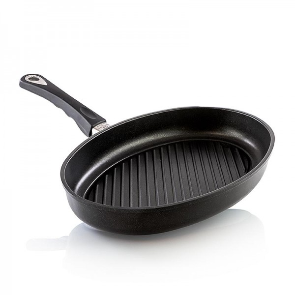 AMT Gastroguss - AMT Gastroguss Fischbratpfanne mit Grillboden u. Fettrinne Induktion 35x24cm