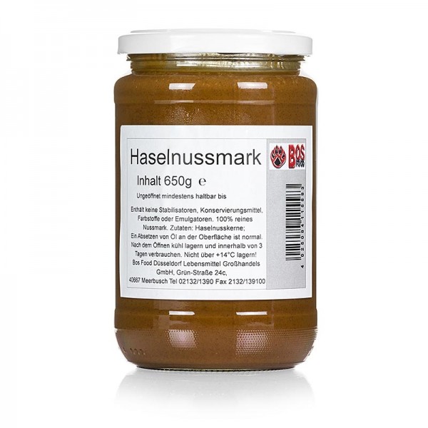 Bos Food - BOS FOOD Haselnuss-Mark 100% Mark ohne Zusatzstoffe