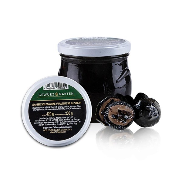 Gewürzgarten Selection - Gewürzgarten Schwarze Walnüsse (ganz) in Sirup