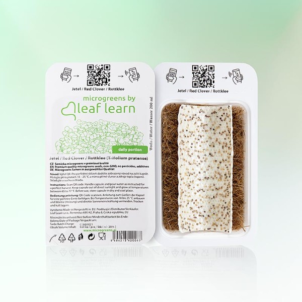 Microgreens by Leaf Learn - Microgreens Zucht Kapsel Klee 4 Portionen Leaf Learn