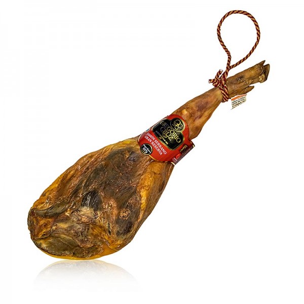 Gregorio Cruz e Hijos - Jamon Serrano Gran Reserva 15 Mon. ganzer Hinterschinken m. Knochen (Duroc)