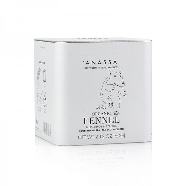 Anassa - ANASSA Fennel Tea (Fenchel Tee) lose mit 20 Beuteln BIO