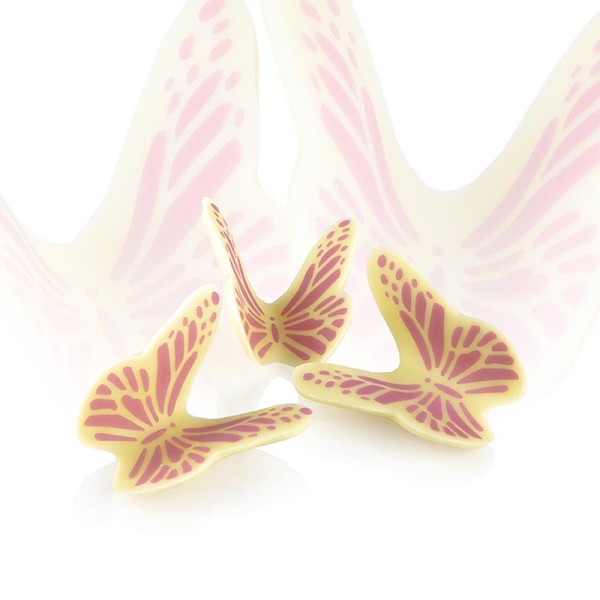 Dobla - Schokoaufleger Butterfly(Schmetterling) pinkwhite.120 Stück 286g Dobla 77572