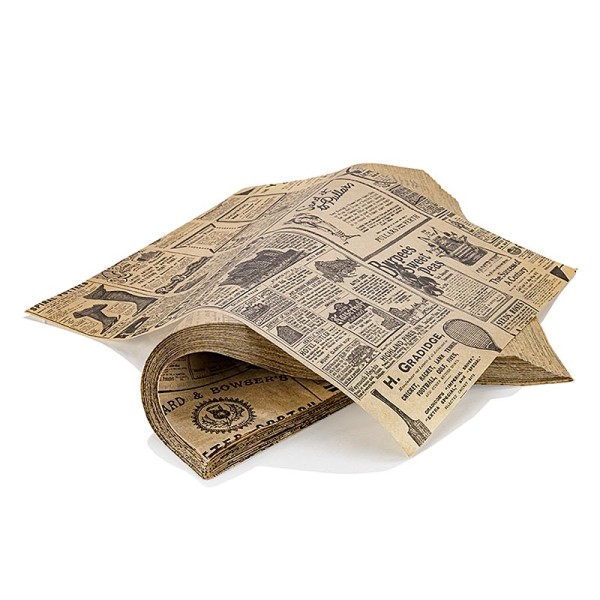 Deli-Vinos Kitchen Accessories - Snackpapier Zeitungspapier Kraft 28x34cm fettabweisend