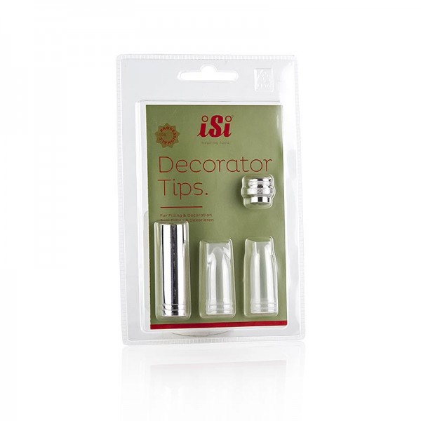 iSi - Schraub-Garniertülle Set (3 Tüllen Adapter) Edelstahl und Kunststoff