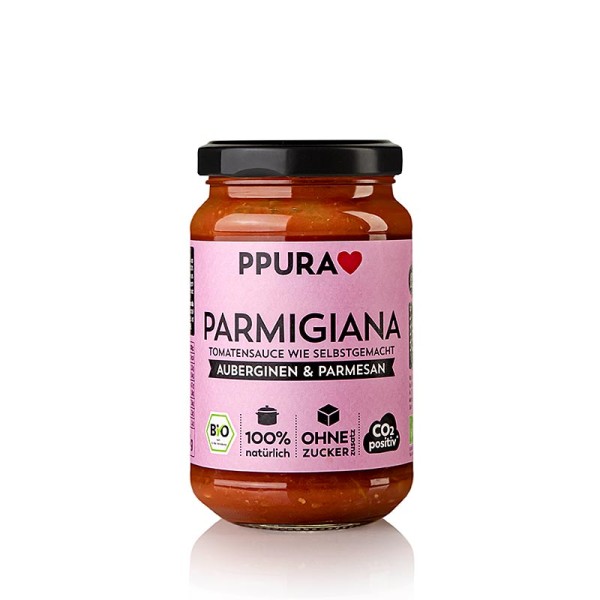 Ppura - Ppura Sugo Parmigiana - mit Auberginen Tomaten und Parmesan BIO