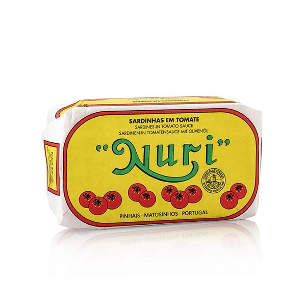 Nuri - Sardinen ganz in Olivenöl & Tomatensauce 3-5 Stück Nuri (Portugal)