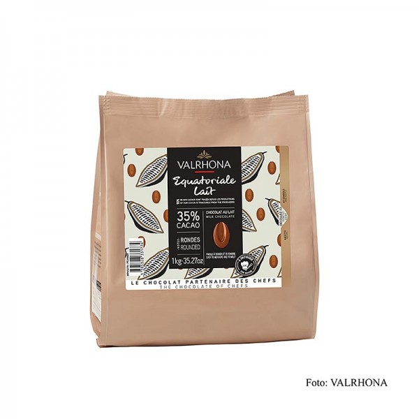 Valrhona - Valrhona Equatoriale Lait 35% Callets Milchschokolade Couverture