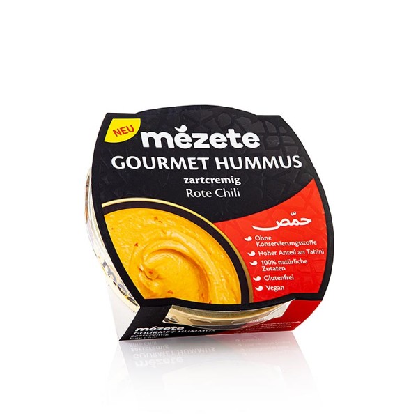 mézete - Gourmet Hummus mit Roter Chili Kichererbsenpüree Mézete