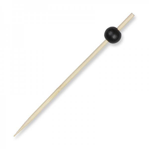 Deli-Vinos Kitchen Accessories - Bambus-Spieße mit schwarzer Kugel 12.5cm