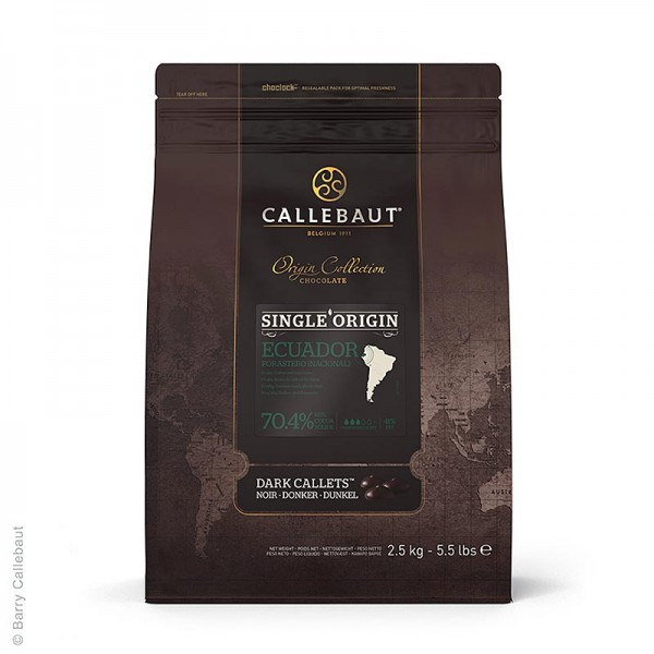 Callebaut - Origine Ecuador dunkle Couverture Callets 70.4% Kakao