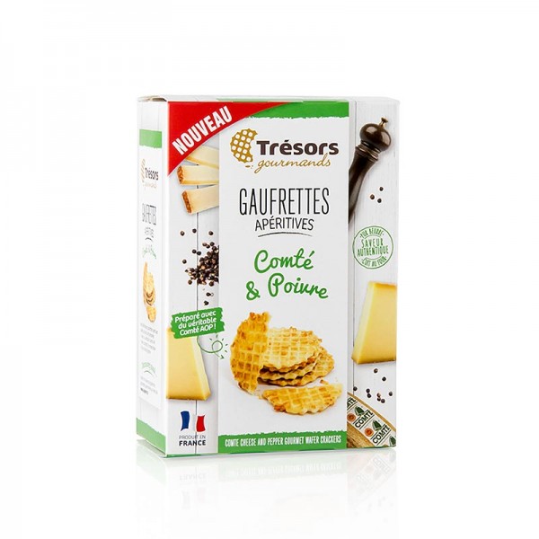 Barsnack Tresors - Barsnack Trésors - Gaufrettes franz. Mini-Waffeln mit Comte Käse & Pfeffer