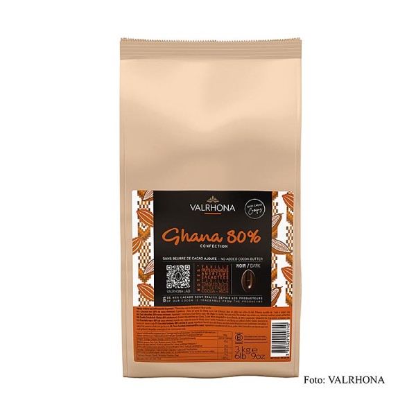 Valrhona - Valrhona Compoz Schokoladen - Kakaobasis Ghana 80% Callets