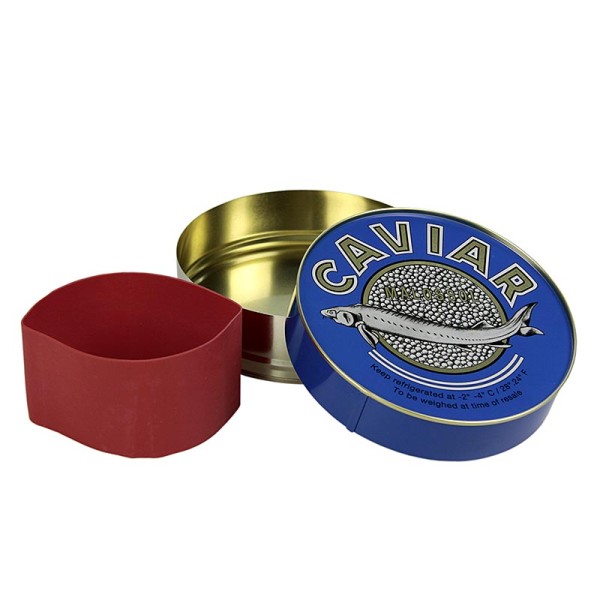 Deli-Vinos Kitchen Accessories - Kaviardose - dunkelblau mit Verschluss-Gummi ø 15.5cm für 1000g Kaviar