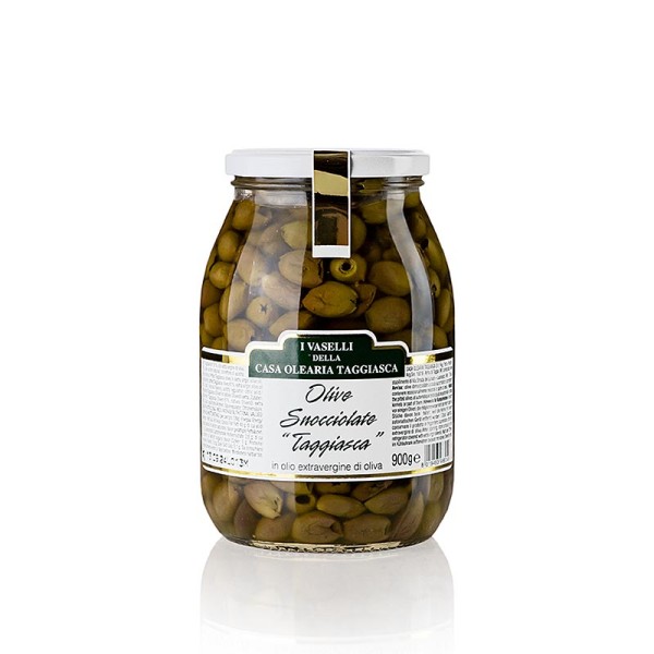 Casa Olearia Taggiasca - Schwarze Oliven Snocciolate in Oliven-Öl ohne Kerne Taggiasca