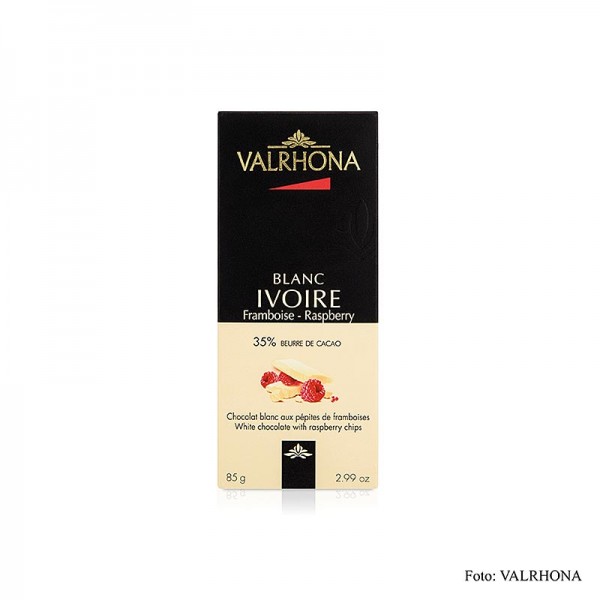 Valrhona - Ivoire - Weiße Schokolade mit Himbeeren 35% Kakao