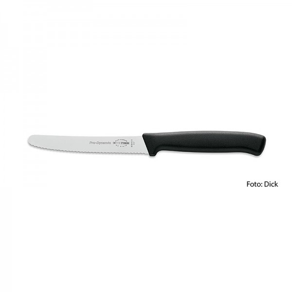Dick-Messer - Allzweckmesser mit Wellenschliff schwarz 11cm DICK