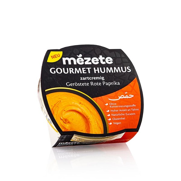 mézete - Gourmet Hummus mit gerösteter Roter Paprika Kichererbsenpüree Mézete