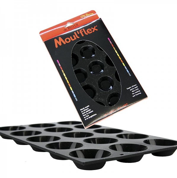 deBuyer Moul'flex - deBUYER Backform Moul´flex 15 Mini-Tartlets rund ø 45 mm 10mm hoch.17.5x30cm