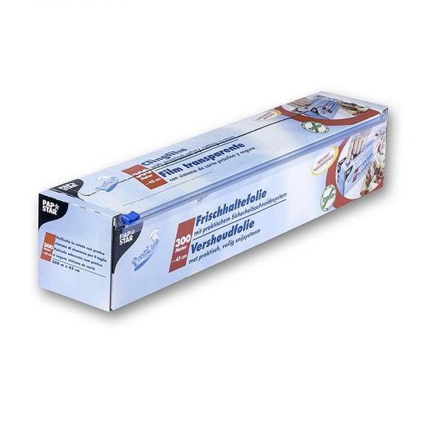 Papstar - Frischhaltefolie aus PVC mit Schneidesystem 45cm x 300m Papstar