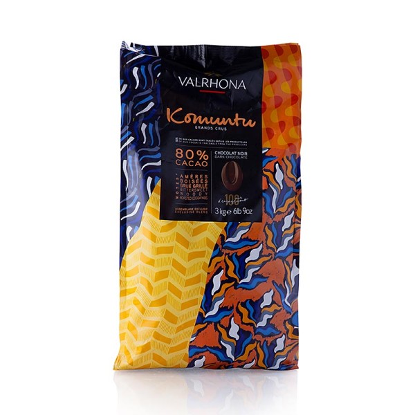 Valrhona - Valrhona Komuntu 80 % Callets Bitter Couverture (48579) 100 Jahre Jubiläum