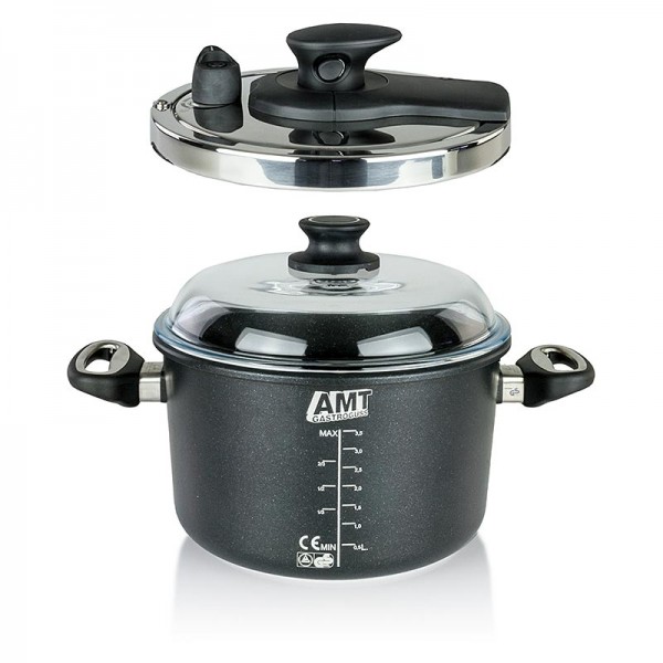 AMT Gastroguss - AMT Gastroguss Schnellkochtopf mit Deckel Induktion ø 24cm